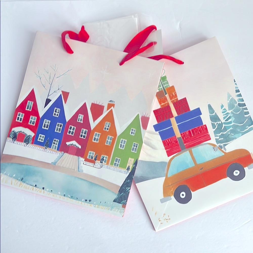 Gift Bags with Tissue and Tags 2 Gift Bags NWT